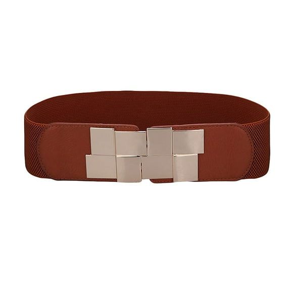 IDALL Western Belts Wide Belts Fashion Women Ladies Waist Belt Body Belt Wide Elastic Belt Dress Accessories Elastic Belts for Women Belts for Women Wine One Size