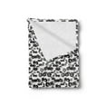 thumbnail image 2 of Motorcycle Soft Flannel Fleece Throw Blanket, Retro Chopper Pattern Monochrome Motorbike Design Adventure Cruising Theme, Cozy Plush for Indoor and Outdoor Use, 70" x 90", Black White, by Ambesonne, 2 of 5