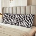 thumbnail image 4 of KLL Ultra Soft Microfiber Body Pillow Cover/Pillowcases 20"x54" with Hidden Zipper Closure-Black White Stripes, 4 of 5