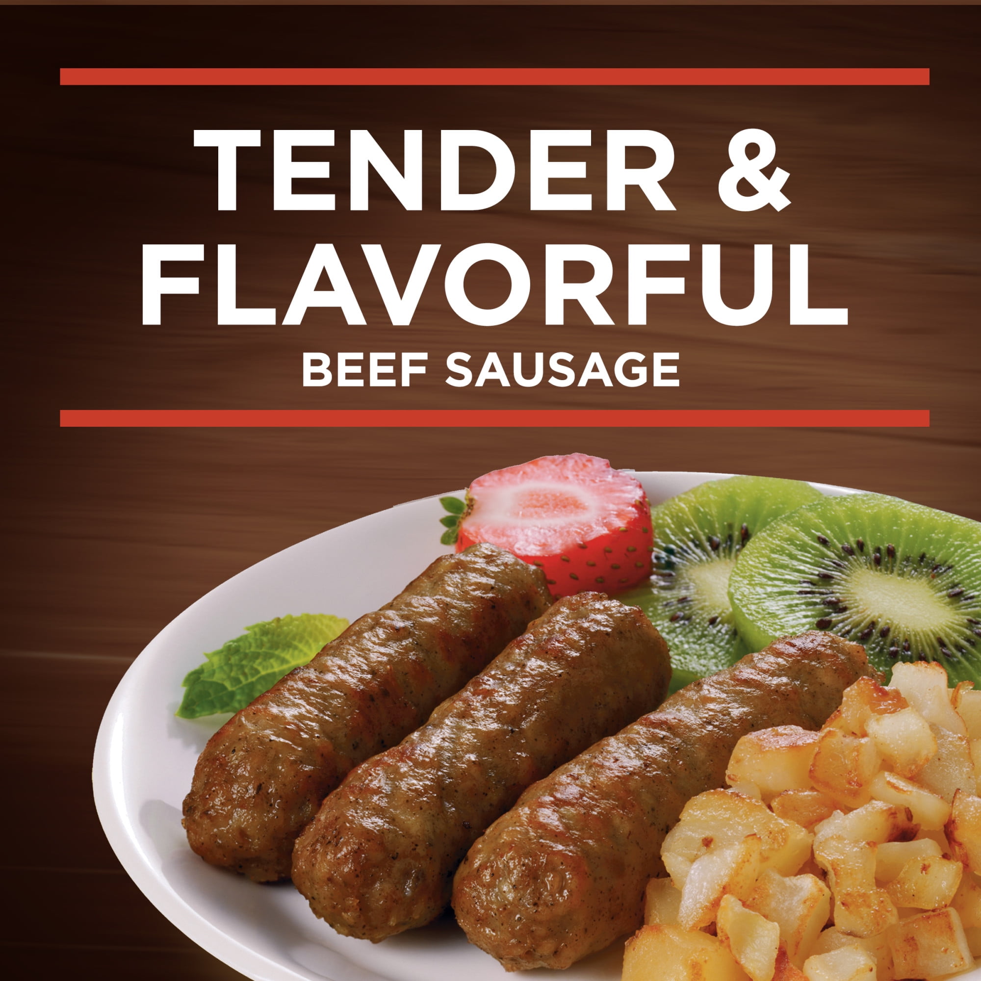Banquet Brown'N Serve Beef Fully Cooked Sausage Links, 6g Protein per Serving, Frozen Breakfast, 6.4 oz.