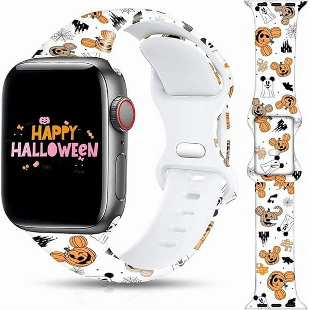 wonima44 Christmas Halloween Watch Band Compatible with Apple Watch Band 38mm 40mm 41mm 42mm 44mm 45mm 46mm 49mm, Christmas Holiday Replacement Strap Band for iWatch Series Ultra SE 10 9 8 7 6 5 4 3