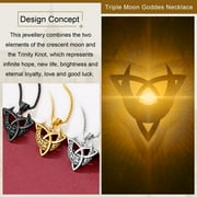 FaithHeart Moon Goddess Necklaces for Women Viking Pendant Necklace Stainless Steel Feminist Wiccan Jewelry Amulet Birthday Christmas Jewelry Gift for Mom Grandmother