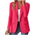 thumbnail image 2 of Women's Open Front Blazer Long Sleeve Lightweight Suit Jacket Business Office Work Professional Casual Outfits, 2 of 7