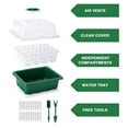 thumbnail image 4 of House Day 12 Cell Seed Starter Trays with Humidity Dome & Base, Plant Germination Kit (10 Pack), 4 of 7