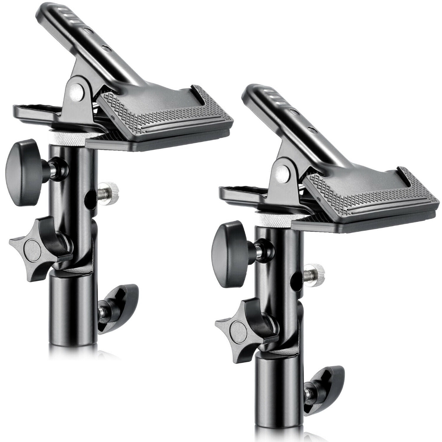2PCS Metal Clamp Holder with 5/8" Light Stand Attachment for Reflector
