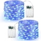 thumbnail image 1 of 2 x 50 luces LED de cadena que funcionan con pilas, mini luces LED de hadas de 5 m, luz de decoración interior y exterior para dormitorio, Navidad, boda, fiesta, hogar, jardín, azul esquí esquí Gafas de esquí, 1 of 5