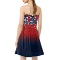 thumbnail image 4 of Women's Patriotic Bandeau Dress, Sleeveless Summer Casual Dress with Allover Flag Print, Comfortable Holiday Wear for Outdoor Celebrations,Dark Blue 2XL, 4 of 4