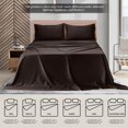 thumbnail image 6 of MALLONI HOME Queen Sheet Set - Cotton Rich Bedding Sets Queen, 4 Piece Deep Pocket Queen Sheet - Ultra Soft, Wrinkle Resistant, Quick Dry, Easy Care Queen Sheets - Chocolate Brown, 6 of 6