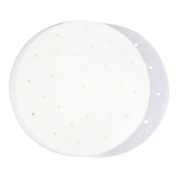 100 pcs 10" Air Fryer Liners Perforated Parchment Paper Sheets Non