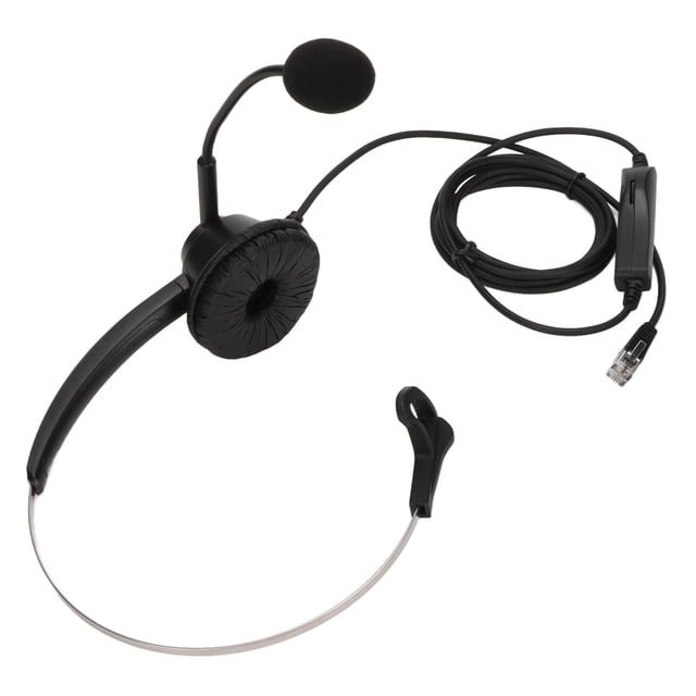 RJ9 Business Headset, H360-RJ9-MV RJ9 Cord Telephone Headset Monaural Volume Adjustment Sturdy With Microphone For Customer Service