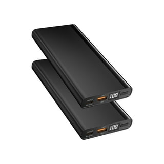 AsperX Portable Charger Power Bank 2-Pack 15000mAh, USB-C Out and in, 5V 3A  Faster Charging, Dual USB A, External Battery Pack for iPhone, Samsung