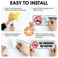 thumbnail image 6 of No Smoking No Vaping Sign, (4 Pack) 9 X 3 Inch, Self-Adhesive, Use for Home Office/Business, Easy to Apply, Black Big Letters on White Plate, 6 of 7