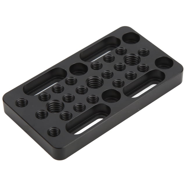 Placa De Queso Para Cámara, Oxidación Anódica Confiable Placa De Conmutación De Cámara aleación De Aluminio Con Orificio Para Tornillo De 1/4 Pulg. Orificio Para Tornillo De