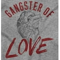 thumbnail image 2 of Gangster Of Love Funny Valentines Day Womens Slim Fit Graphic Tee Brisco Brands L, 2 of 5