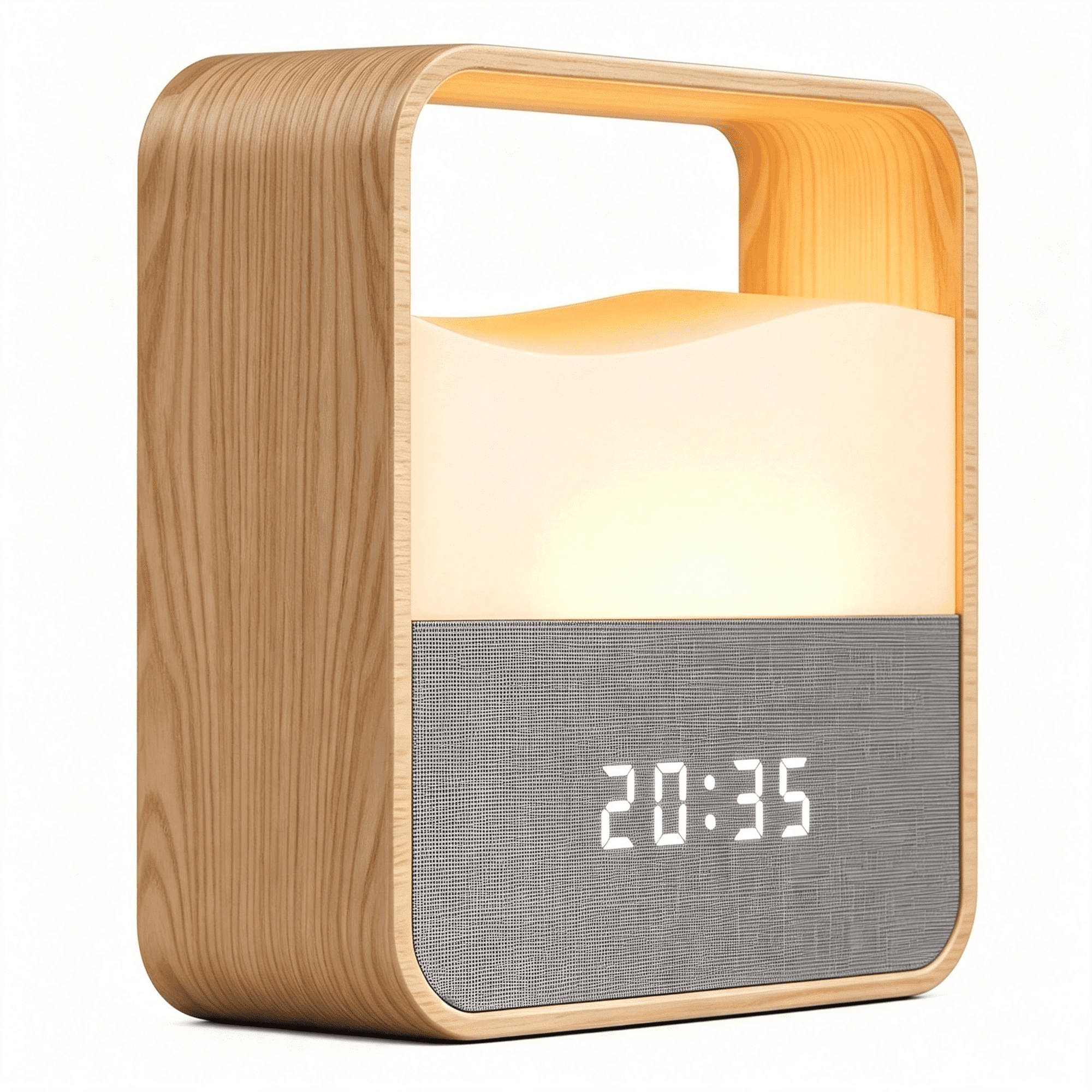 DESIGNICE Digital Alarm Clock with Dimmable Night Light for Bedroom & Kids | Bedside Clock with Led Display,Usb-C Rechargeable,Dual Alarm,Snooze,3 Volume for Home Office,Heavy Sleepers & Travel