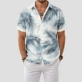 thumbnail image 2 of Mens Hawaiian Shirt Short Sleeve Button Down Shirts Tropical Floral Summer Beach Shirts,S-3XL, 2 of 7