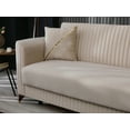 thumbnail image 4 of Ottomanson 90" Convertible Sofa Couch for Living Room, Microfiber Modern Sofa Bed with Storage, Beige, 4 of 5