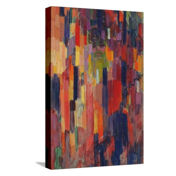 Art.com Mme Kupka among Verticals Stretched Canvas Print Wall Art by Frantisek Kupka, 12" x 18"