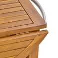 thumbnail image 4 of Christopher Knight Home Outdoor Wood Bar Cart with Foldable Top and Trays, Teak, 4 of 11