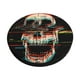 thumbnail image 1 of Disketp Glitch Screaming Skull Funda Redonda para Taburete, Funda de Cojín para Silla de Bar Suave y Elástica-13 inch, 1 of 7