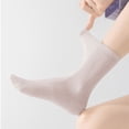 thumbnail image 3 of Women's Summer Ribbed Ankle Socks 6Pk - Pink, 3 of 4