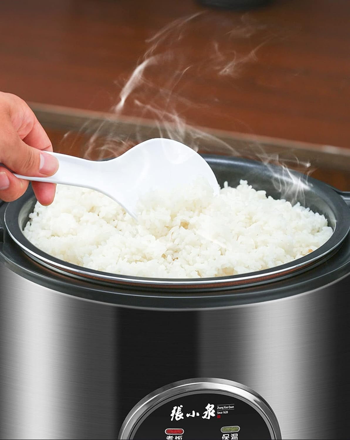 ZhangXiaoQuan 5.5Cup Rice Cooker, 3L, with Steamer and Non-stick inner pot, ZCFB-102, one touch simple use (5.5 Cup, 3L)