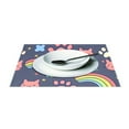 thumbnail image 3 of Ryvnso Placemats Set of 4 Rainbow Cat Paw Print Dining Mats Heat-Resistant Non-Slip Washable Table Mat, 3 of 8