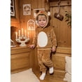 thumbnail image 6 of RUINIXCW Toddler Baby Boy Girl Christmas Outfit Kids Reindeer Costume Infant Baby Boy Girl Fall Winter Clothes Warm Fleece Antler Hoodie and Pants Set, 6 of 8