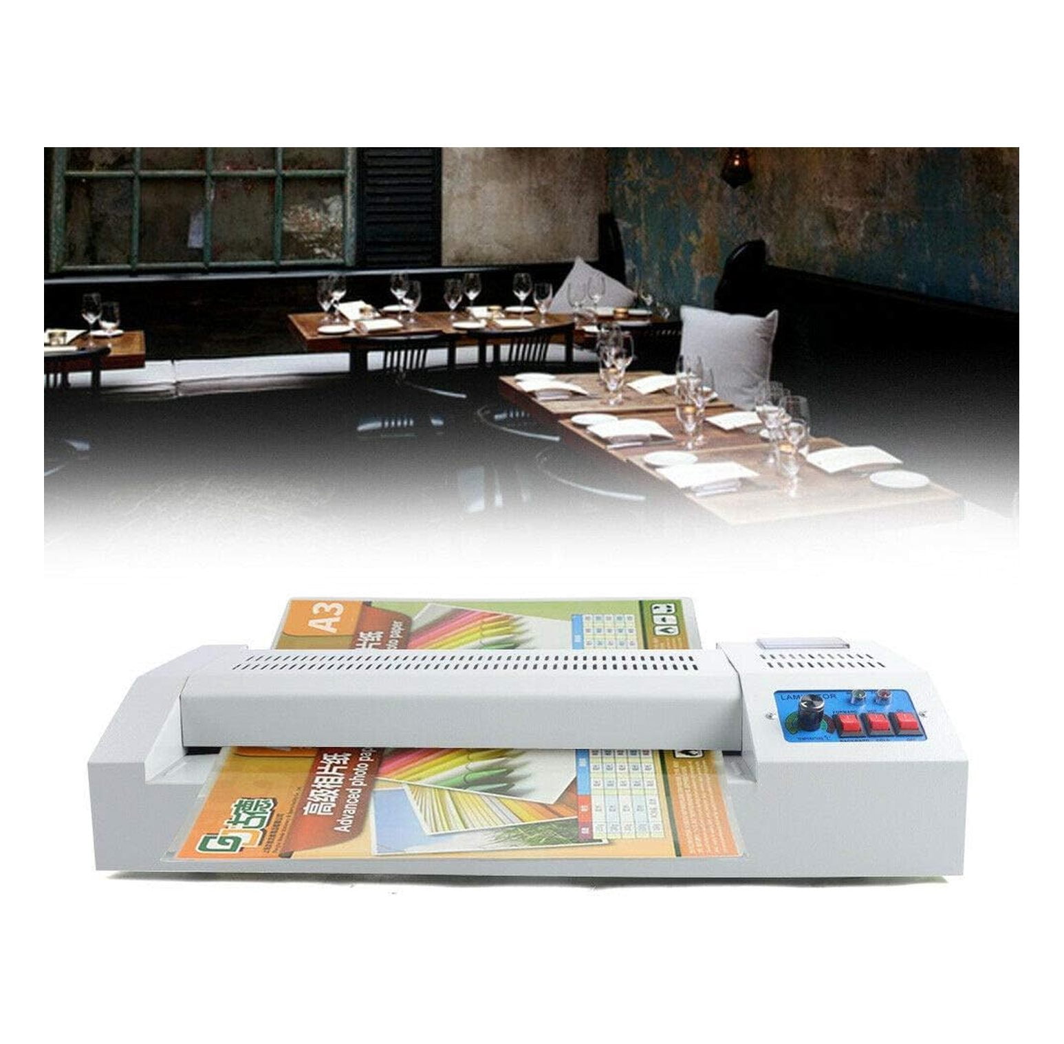 Thermal Laminator Machine, 13" Laminator Machine for A3/A4, 4 System for Professional Finish Prevents Misfed Items, Hot Cold Film Laminating Document Paper Photo (C-50)