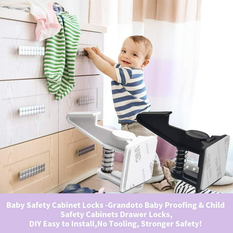  TOYANDONA 8pcs Protective Drawer Lock Cabinet Child