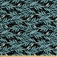 thumbnail image 1 of Botanical Sofa Upholstery Fabric by the Yard, Oriental Ornamental Leaves and Little Flowers, Decorative Fabric for DIY and Home Accents, Petrol Blue Sea Blue by Ambesonne, 1 of 4