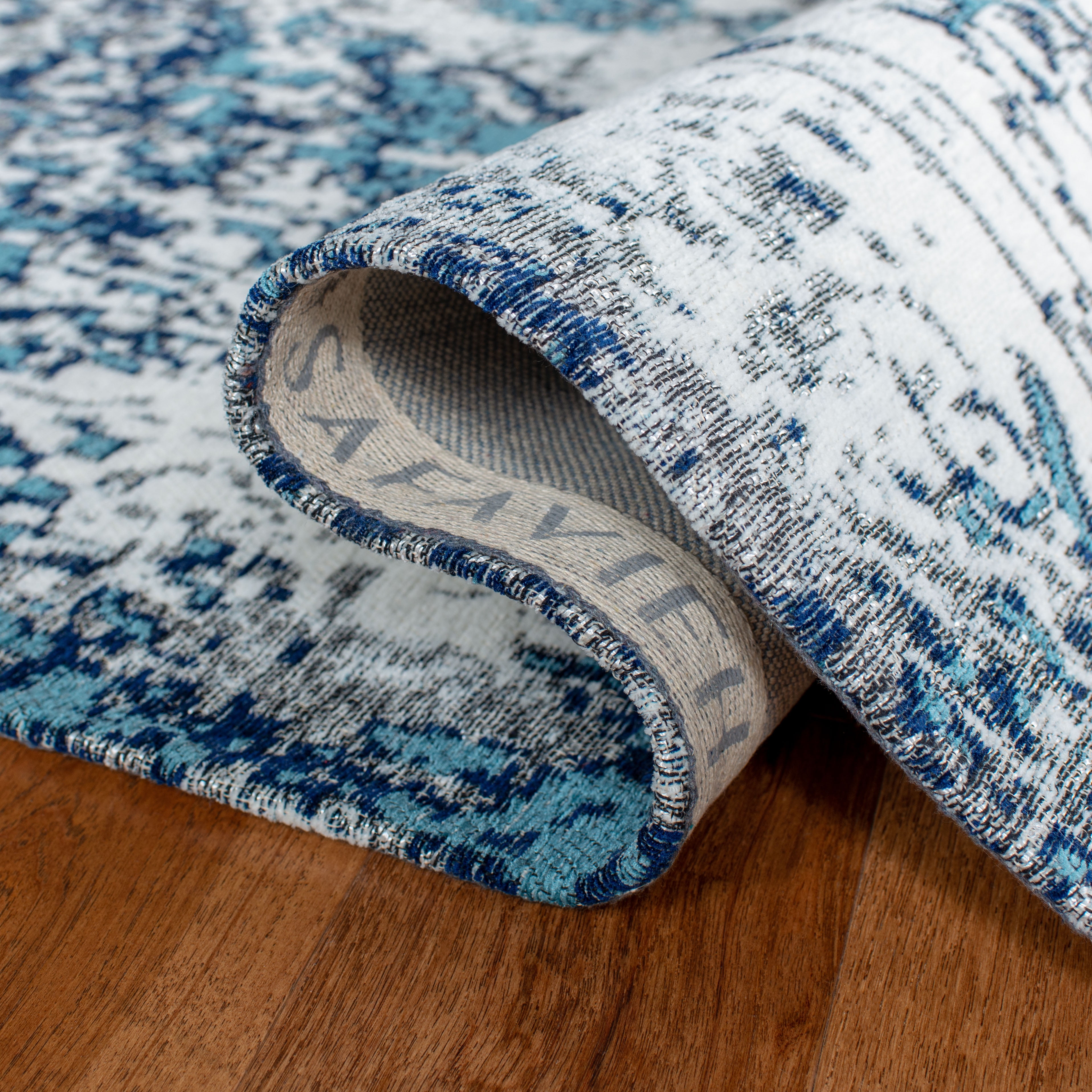 SAFAVIEH Classic Vintage Giuseppe Overdyed Area Rug, Blue/Ivory, 5' x 8'