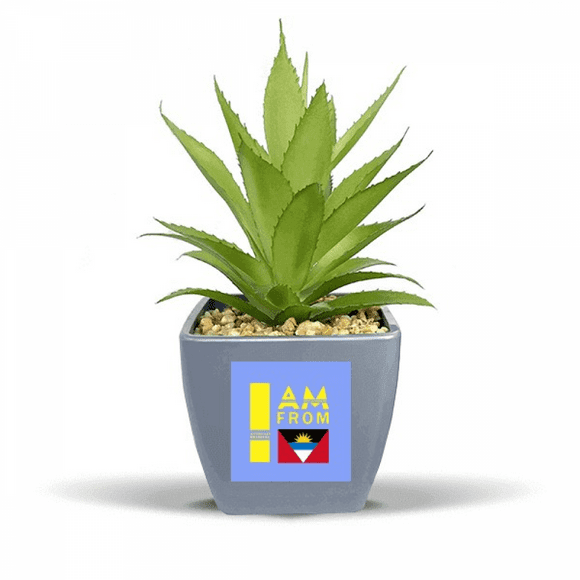 I Am From Antigua And Barbuda Fake Pineapple Flower Pot Vase Mini Decor