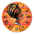 thumbnail image 2 of Designart 'Portrait Of Afro American Woman With Turban I' Modern Wall Clock, 2 of 5