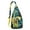 Yellow-21, variant on Tropical Aloha Hiking Sling Backpack – Lightweight, Waterproof, Palm Leaf Design, Perfect for Beach, Summer Adventures, and Outdoor Travel