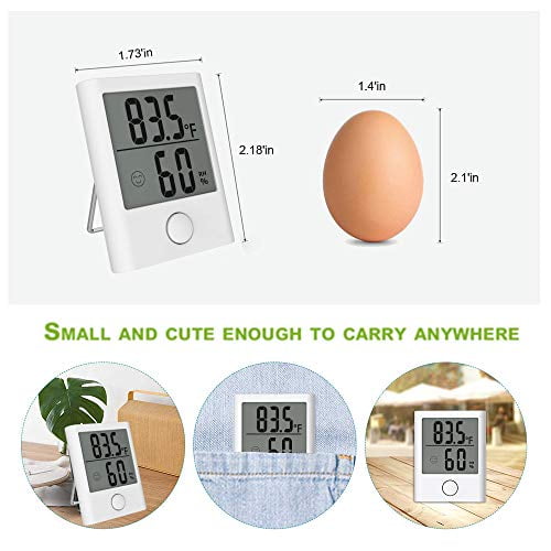 Baldr Digital Mini Hygrometer & Indoor Thermometer - Monitor Room Temperature & Humidity with A Hydrometer, Humidity Sensor, & Indoor Thermometer