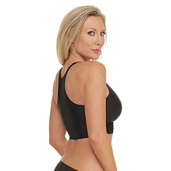Shapeez Women Wirefree Racerback Tank-Style Bralette Bra-46 Black