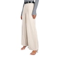 thumbnail image 2 of Women'S High Waisted Striped Loose Fit Straight Wide Leg Pants Business Work Casual Pants L, 2 of 10