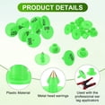 thumbnail image 2 of 100-Pack Cattle Ear Tags 001-100 Number, Plastic Round Livestock Ear Tags for Cows/Sheep/Cattle/Pig [Green], 2 of 6