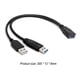 thumbnail image 4 of USB 3.0 hembra a doble USB macho Extra Power Data Y Splitter Cable de extensión, 4 of 6
