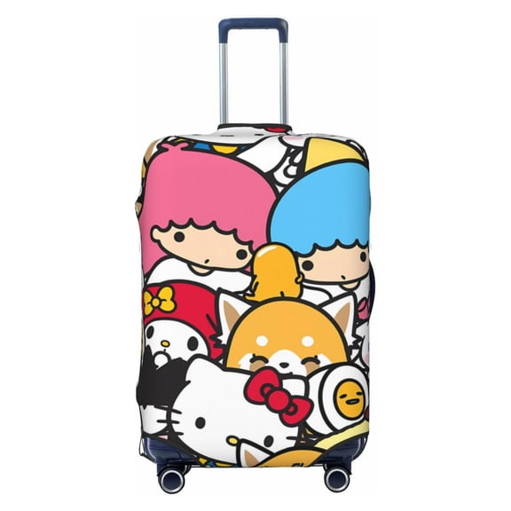 Saiise Sanrio Am Luggage Suitcase Covers Elastic Washable Luggage Protector Travel Suitcase Protective Cover For Unisex Fits 18-32 Inch Luggage(No luggage included)