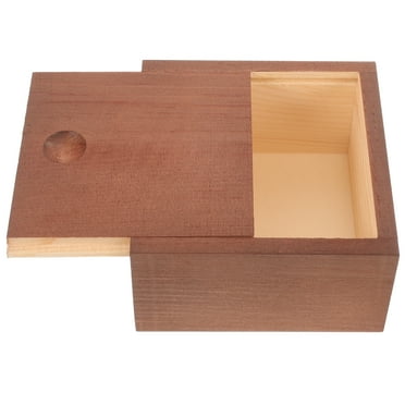 With Sliding Lid Small Decorative Storage Box Slide Top Lid Wood Soap Box