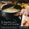 thumbnail image 5 of Anolon X Hybrid Nonstick Induction Saucier Pan With Lid, 2.5-Quart, Super Dark Gray, 5 of 11