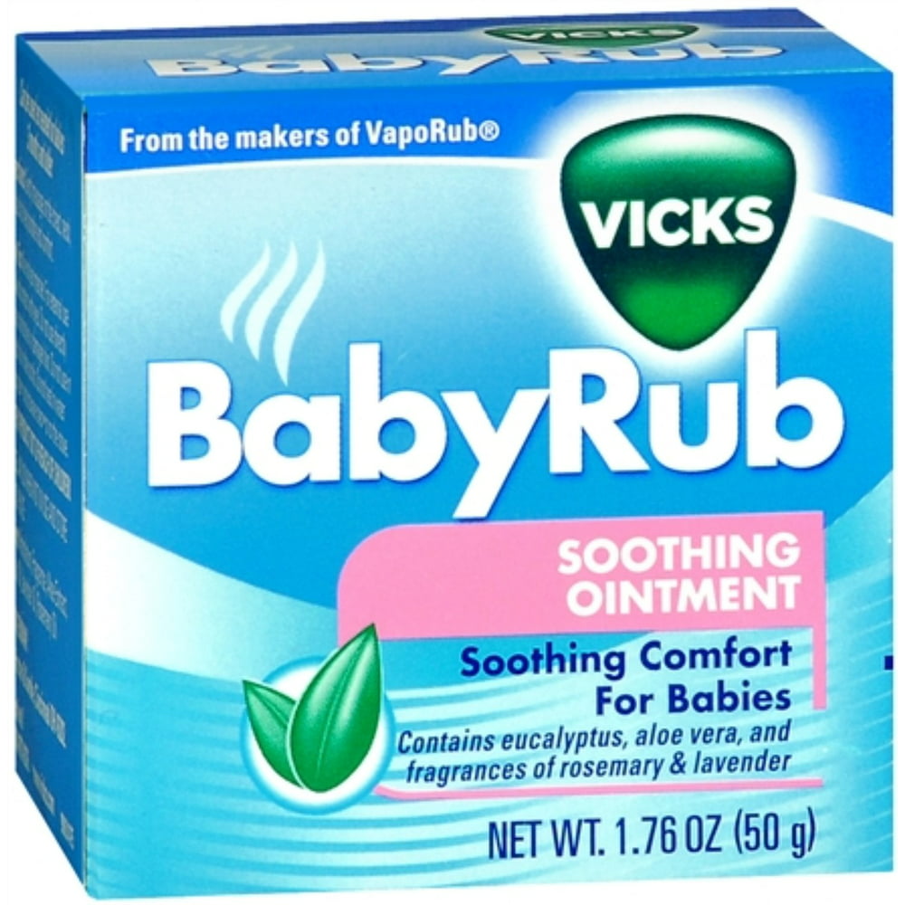 6 Pack Vicks [VapoRub] BabyRub Soothing Ointment 1.76 oz Walmart