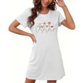 thumbnail image 4 of Tnhcen Robe de Nuit Halloween Grande Taille Incluse Imprimé Dessin Animé Manches Courtes Col Rond Polyester Spandex Extensible P-2TG pour Chaque Femme, 4 of 5