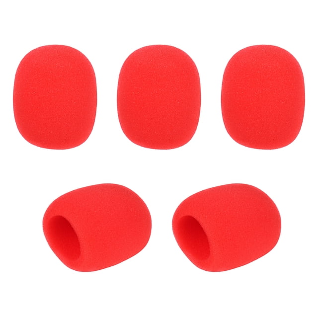 Cubiertas de micrófono Irfora 5 piezas Micrófonos de mano parabrisas Fundas de espuma de micrófono compatibles con micrófonos de tipo bola estándar para KTV Karaoke DJ Irfora Cubiertas de micrófono
