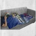thumbnail image 6 of City Soft Flannel Fleece Blanket, Resort Casinos on Shore at Night Atlantic City New Jersey United States, Cozy Plush for Indoor and Outdoor Use, 60" x 80", Violet Blue Pink Yellow, by Ambesonne, 6 of 6