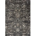 thumbnail image 3 of Hauteloom Owatonna Rustic Farmhouse Traditional Floral Medallion Carpet for Living Room, Bedroom, Dining Room - Boho Vintage Oriental Damask Area Rug - Dark Brown, Grey, Black, Cream 4'3" x 5'7", 3 of 20