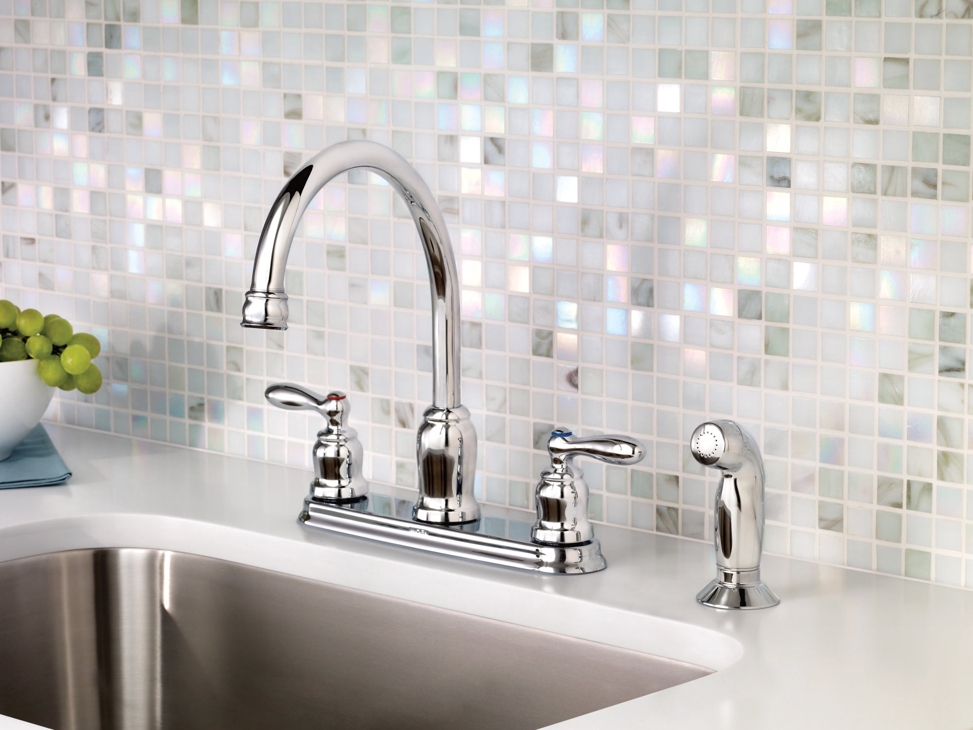 Moen Caldwell CA87888, Kitchen Faucet, in Chrome — M-Pact® Common Valve System, Lever Control
