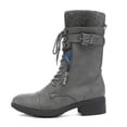 thumbnail image 2 of Botas de Invierno para Mujer DREAM PAIRS de Media Caña con Cordones Gris Talla 6.5, 2 of 7